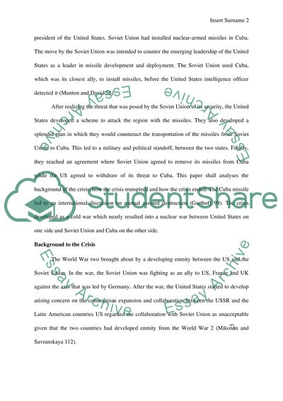 Cuban Missile Crisis