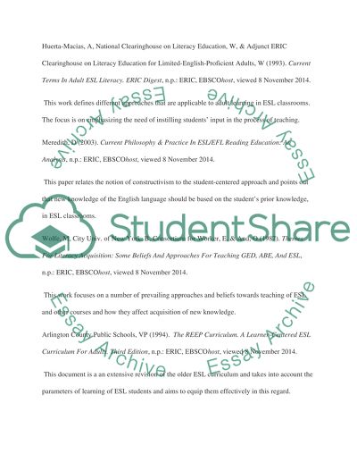 Annotated Bibliography in APA style