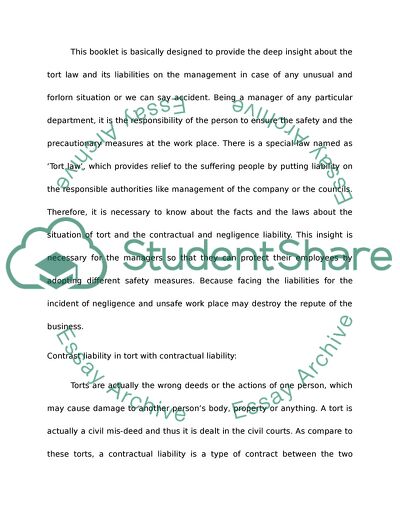 Aspects of Contract and Negligence Law