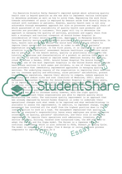 Arnold Palmer Hospital: Managing Operations