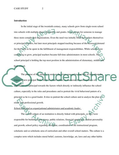 Old School Culture and a New Principal