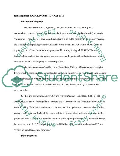 Sociolinguistic analysis of language and culture