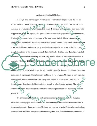 Medicare and Medicaid Module 4 ( Case)