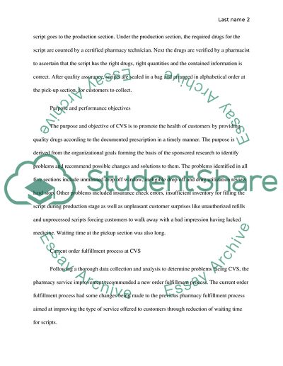 Pharmacy Improvement System at Consumer Value Stores