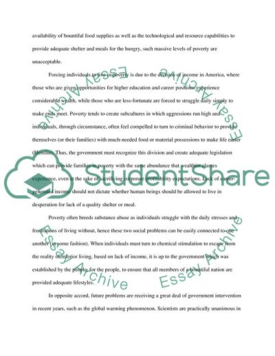 Should Government Focus More on Solving Immediate Social Problems of Today