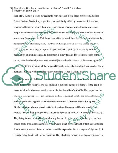 Should Smoking Be Allowed in Public Places