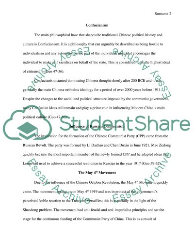 Chinese Politics and Government