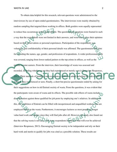 Effects of Wasta in United Arab Emirates