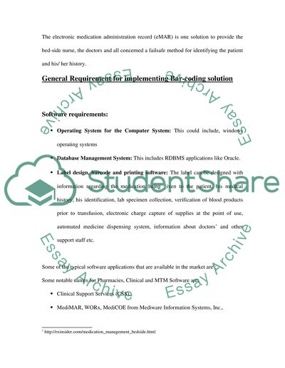 Bar Coding in Administering Medication