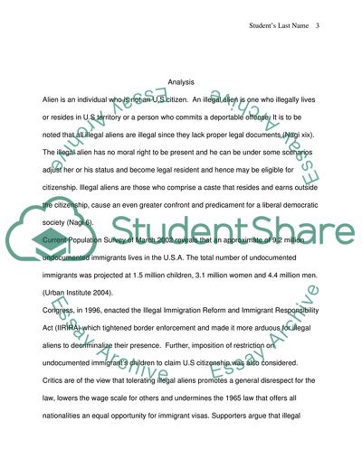 The Legal Plight of Illegal Aliens in the U.S.A