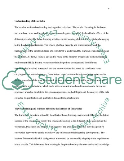 Learning at Home and at School - Similarities and Differences between the Views of Learning and Learners