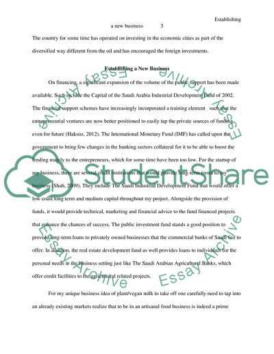 Establishing a New Business