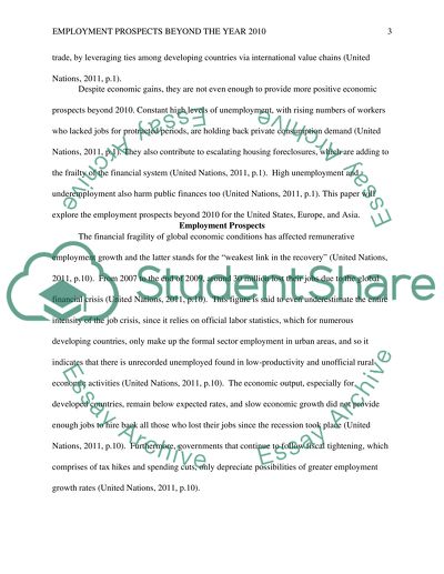 Employment Prospects Beyond the Year 2010