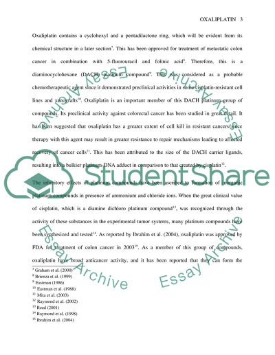 The Effect of Oxaliplatin Genotoxicity on Human Lymphocytes