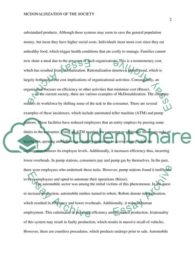 The mcdonaldization of society pdf image