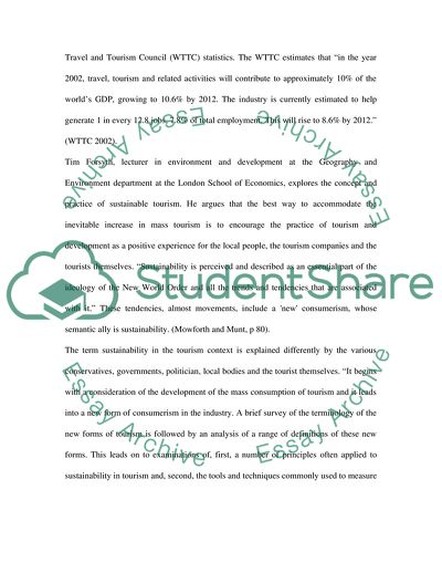 The Economic Problems for The Sustainable Tourism Industry and Their Alleviation