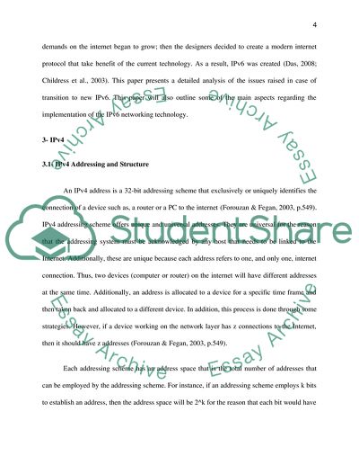 The IPv-4 and IPv-6 Network Technologies: the Characteristics of Both Addressing Schemes