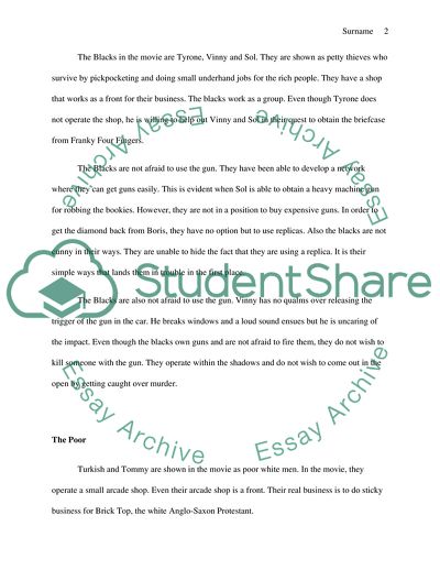 Analysis of Marginalized People in London Society in Guy Ritchies Snatch