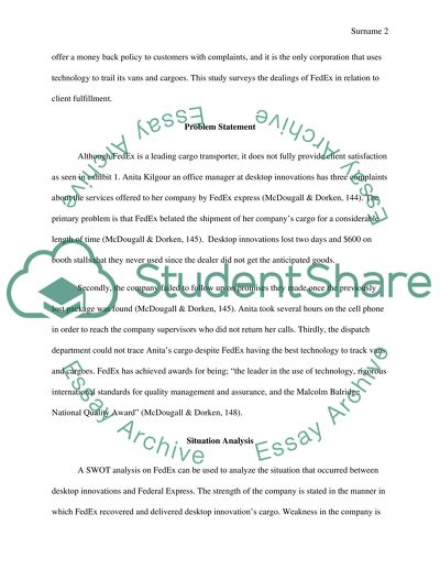 Federal express case essay fedex logistics case study