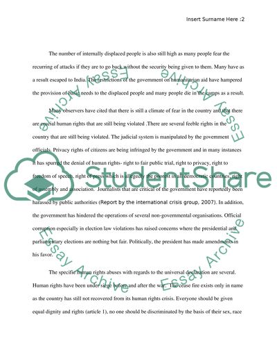 Violation of Human Rights by Liberation Tigers of Tamil Eelam - Sri Lanka