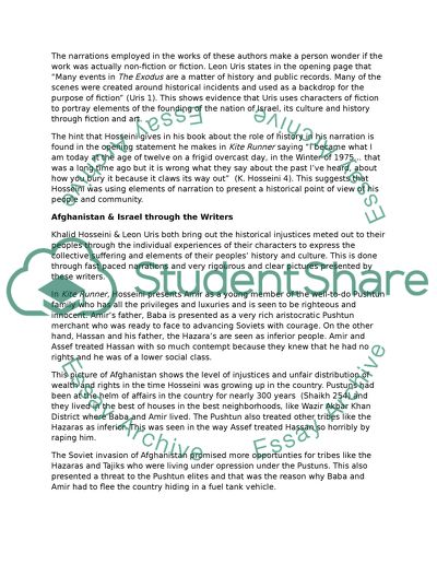 Historical and Cultural Themes in Literature: An Analysis of Kite Runner & Exodus