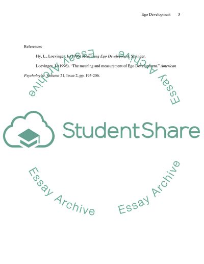 Stages of ego development