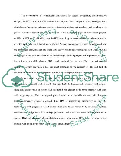 Business and organizational aspects of HCI (HW)