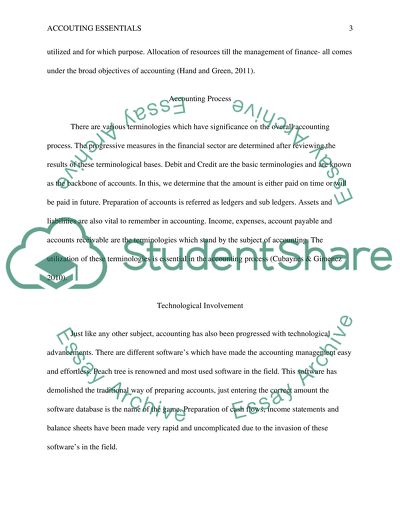 ACCOUTING ESSENTIALS