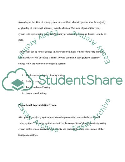 Voting Systems in the United Kingdom