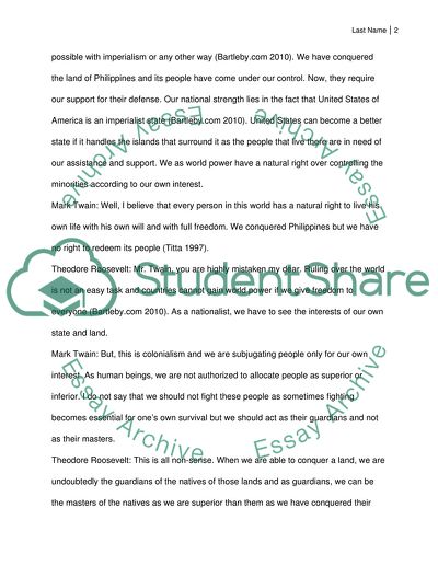 Imperialism Dialogue (see instructions)