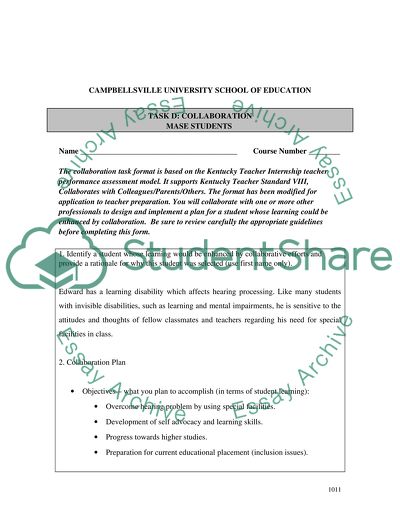 Collaborative project