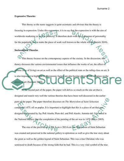 The Analysis of the Theories of Prebles Art Forms