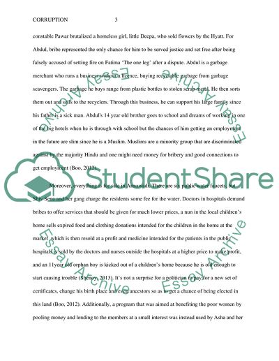 The Corruption Which is Associated with Annawadi People