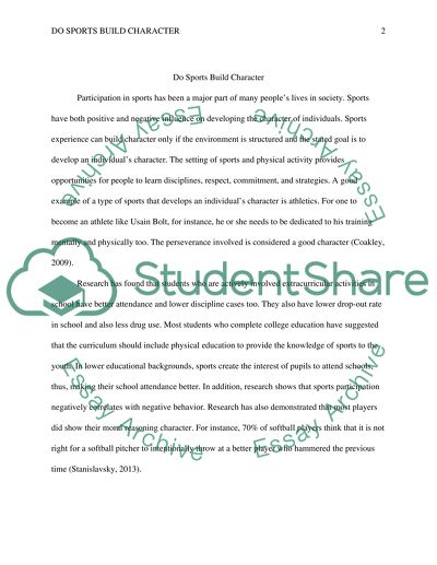 Science Fiction Essays Do Sport Build Character Essay Style Paper also Example Of English Essay Do Sport Build Character Essay Example Topics And Well Written Apa Sample Essay Paper
