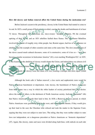 Analysis of Reminis Book The Jacksonian