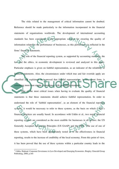 Financial Reporting Systems and Economic Development