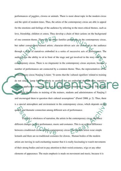 Traditional Circus vs Contemporary Circus