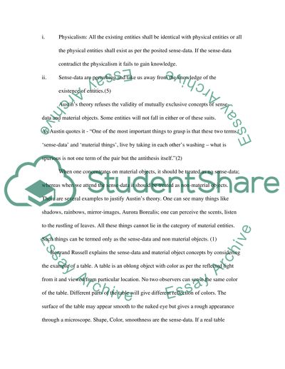 Theory of Perception