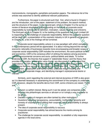 HOW HAS LUSH COSMETICS INCORPORATED THE RISING CONCERNS OF THE ENVIRONMENT IN THEIR CORPORATE STRATEGY