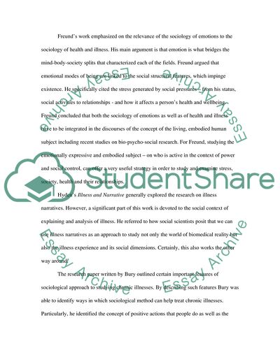 Health & Illness within Medical Sociology