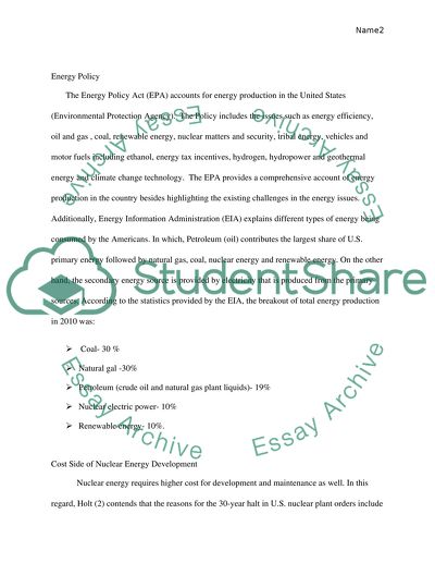Should national energy policy in the US focus on building more nuclear power plants