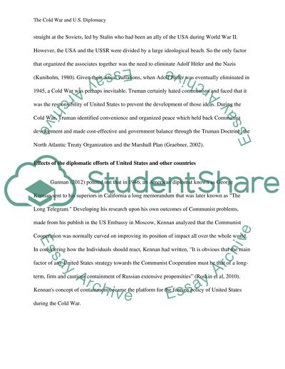 The Cold War and U.S. Diplomacy