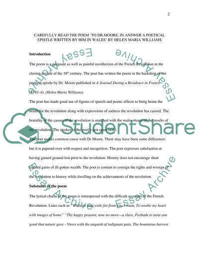 Helen Maria Williams Poetry