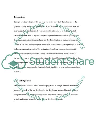 Foreign direct investment