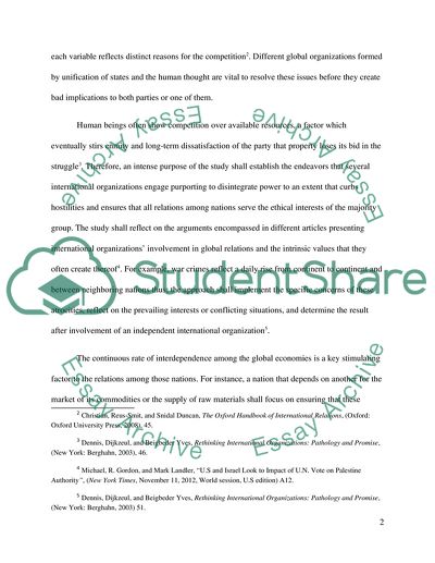 International Relations and International Organizations