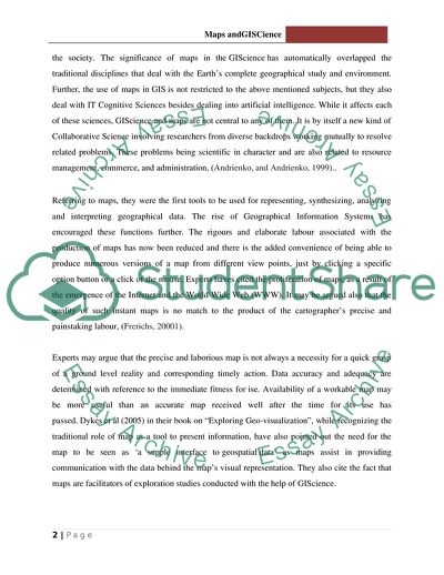 The Role of GIS and Maps