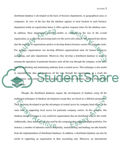 History in Distributed Databases