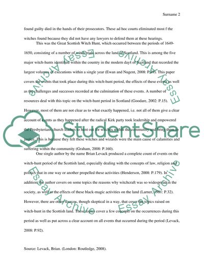 Witch-hunt in Scottish society