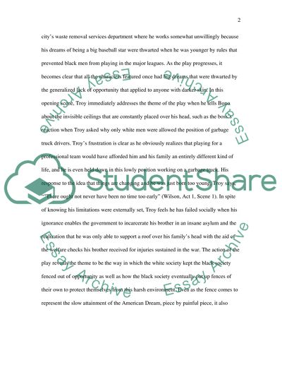 Exploring Theme in August Wilsons Fences