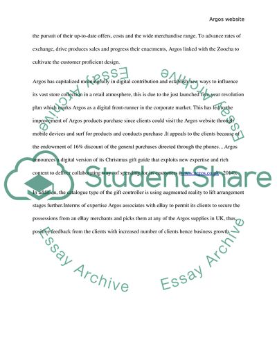 Value configuration of argos